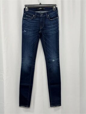 Hudson Women’s Blue Low Rise Distressed Krista Super Skinny Denim Jeans 23